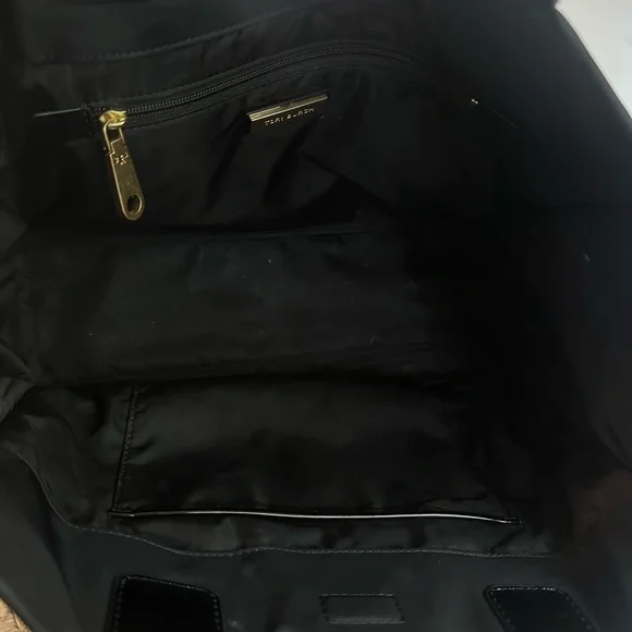 Tory Burch Black Tote with Embossed Logo - Picture 7 of 7